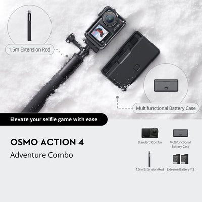 DJI Osmo Action 4 Adventure Combo with Sandisk Extreme 64GB SD Card