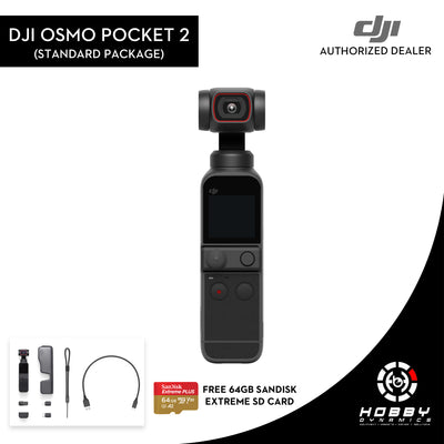 DJI Pocket 2 Standard Package with FREE Sandisk Extreme 64GB SD Card