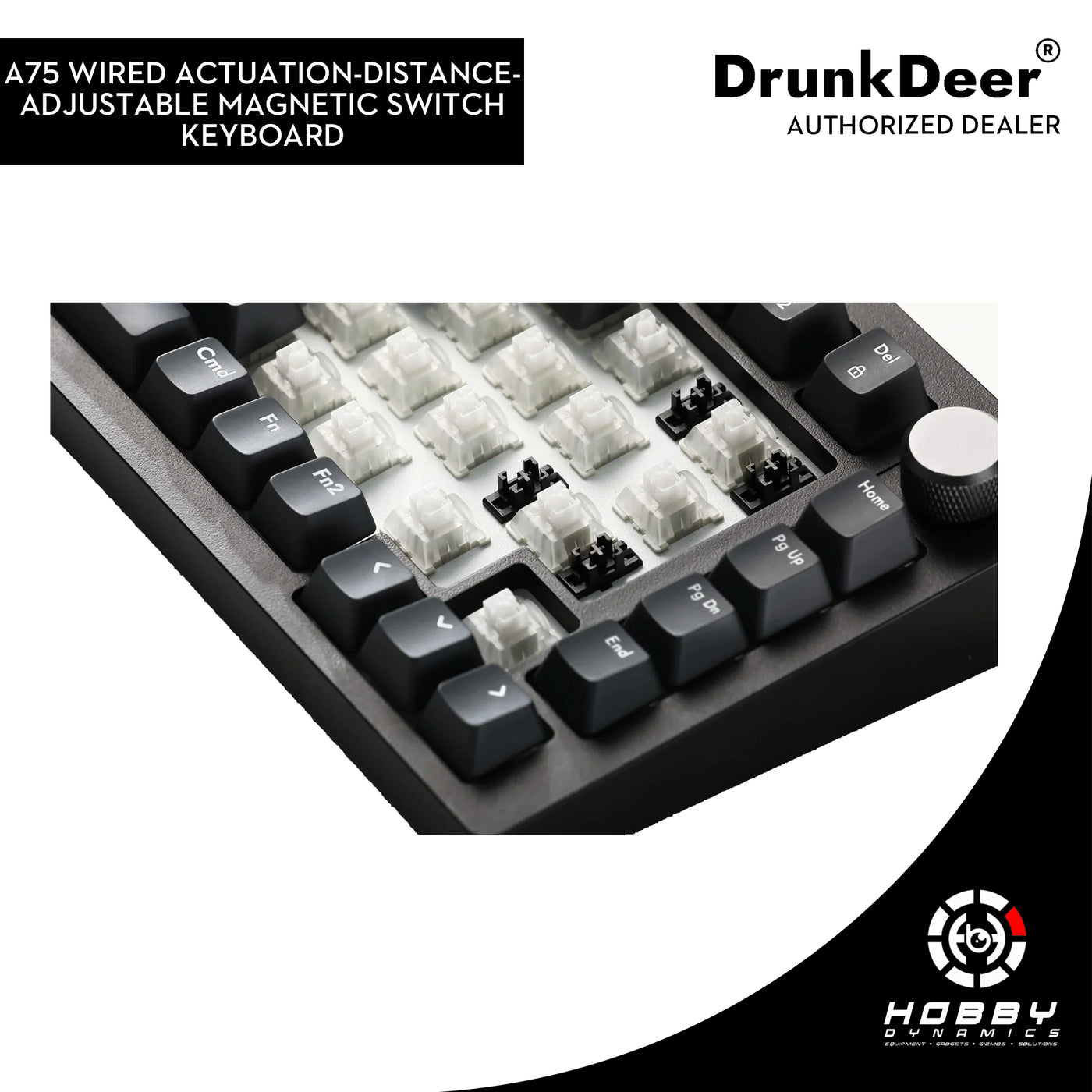 DrunkDeer A75 Wired Actuation-Distance-Adjustable Magnetic Switch