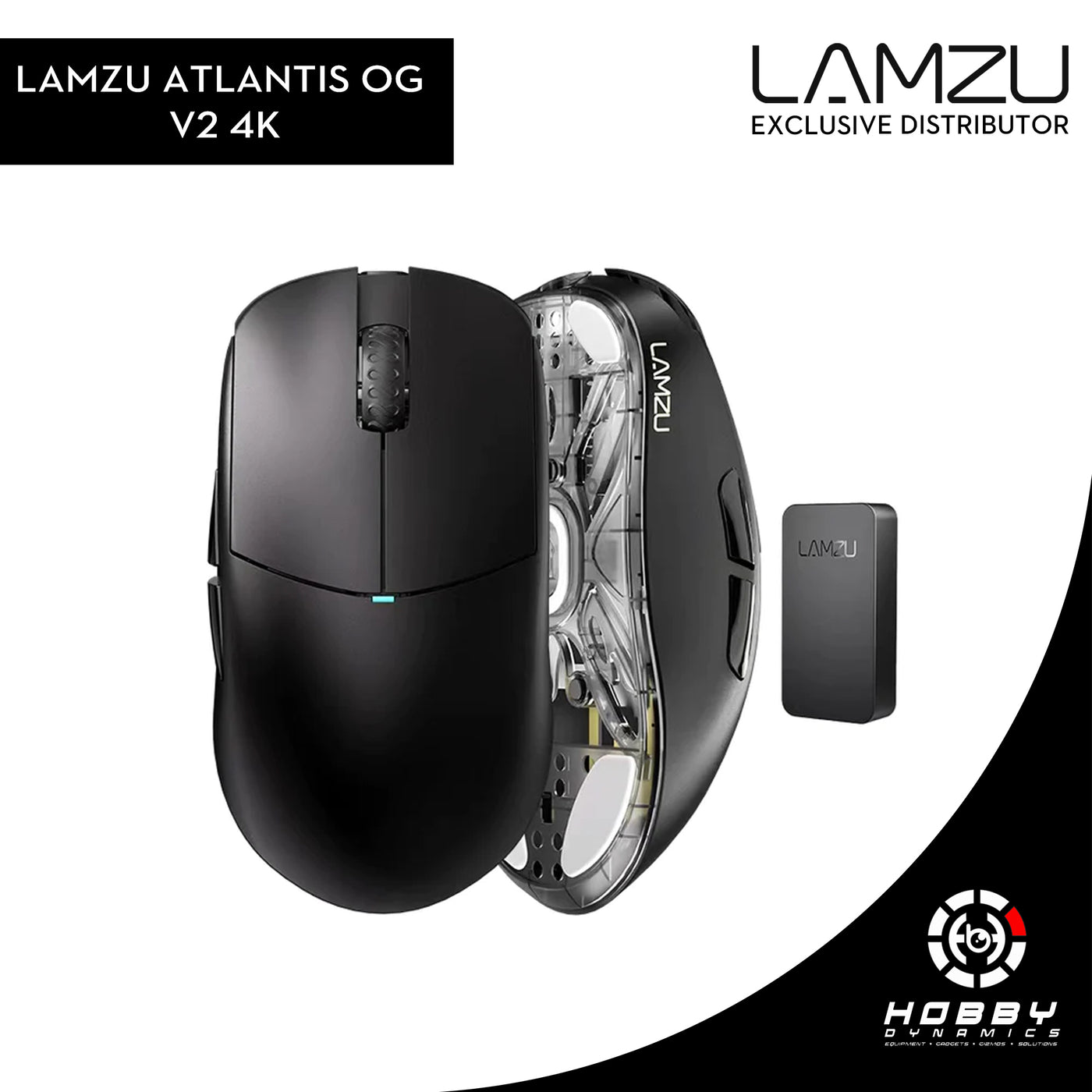 Lamzu Atlantis OG V2 4K Wireless Superlight Charcoal Black