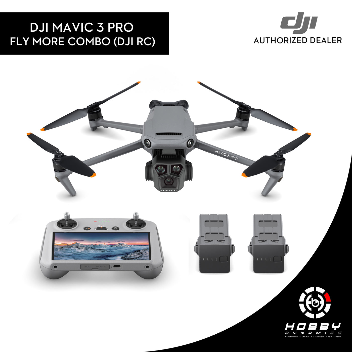 DJI Mavic 3 Pro Fly More Combo (DJI RC) with FREE Sandisk Extreme 64GB SD Card
