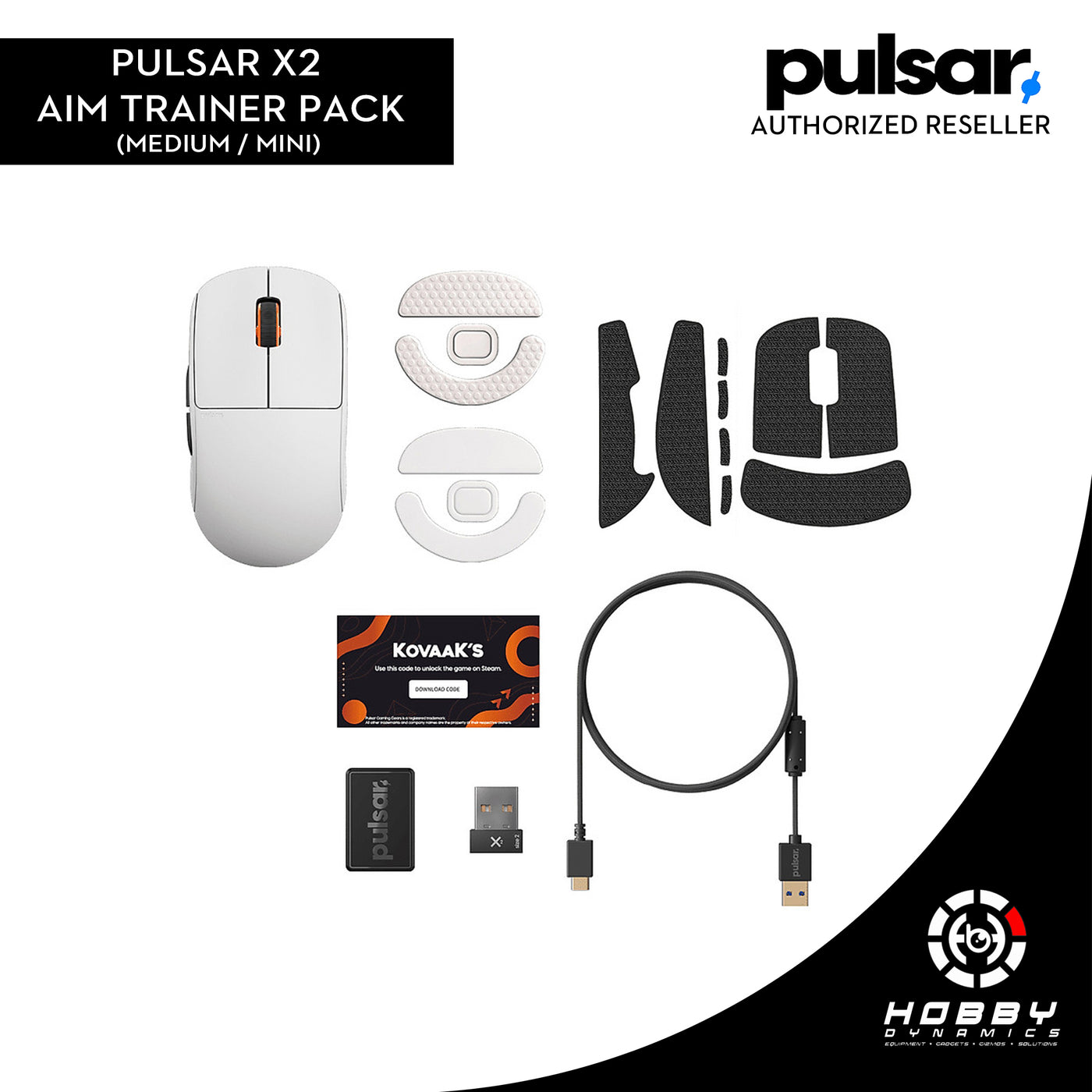 Pulsar X2 Gaming Mouse [Aim Trainer Pack] (Medium/Mini)