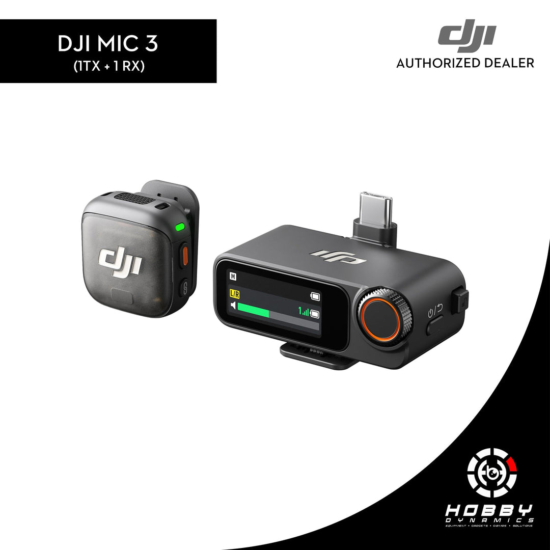 DJI Mic 3 (1 TX + 1 RX) - Performance that Speaks – Hobby Dynamics
