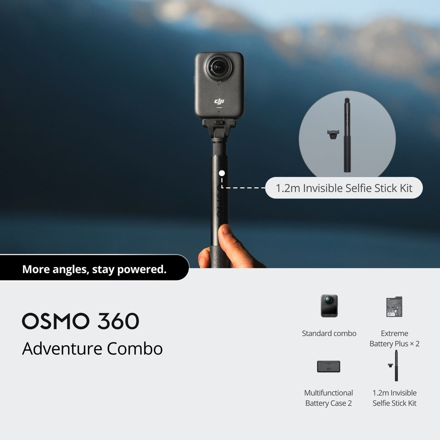 DJI Osmo 360 Adventure Combo with FREE Sandisk 64GB Extreme SD Card