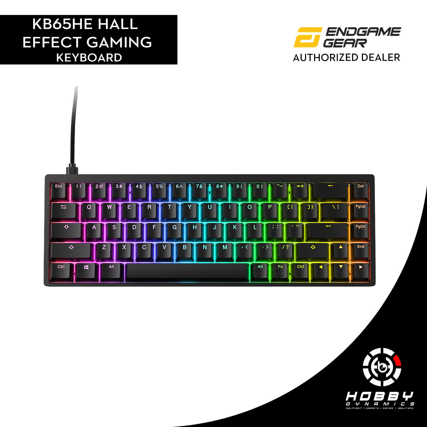 endgame gear kb65he rapid trigger Endgame Gear KB65HE Hall Effect Gaming Keyboard – Hobby Dynamics : Equipment Gadgets Gizmos and Solutions Inc