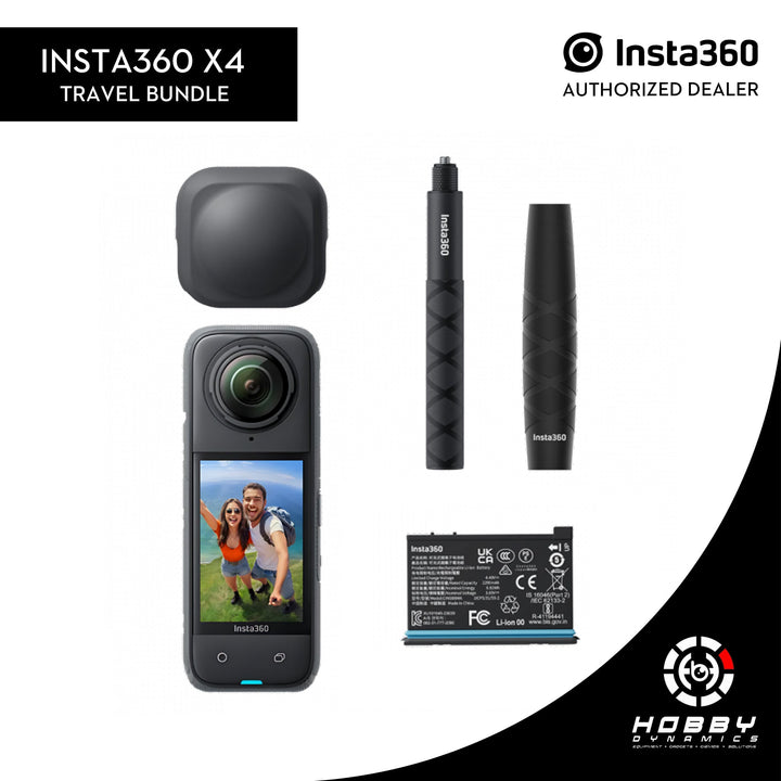 Insta360 X4 Action Camera Travel Bundle – Hobby Dynamics
