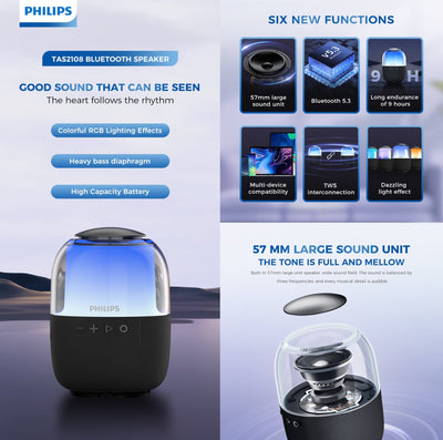 Philips TAS2108 Wireless Bluetooth Speaker