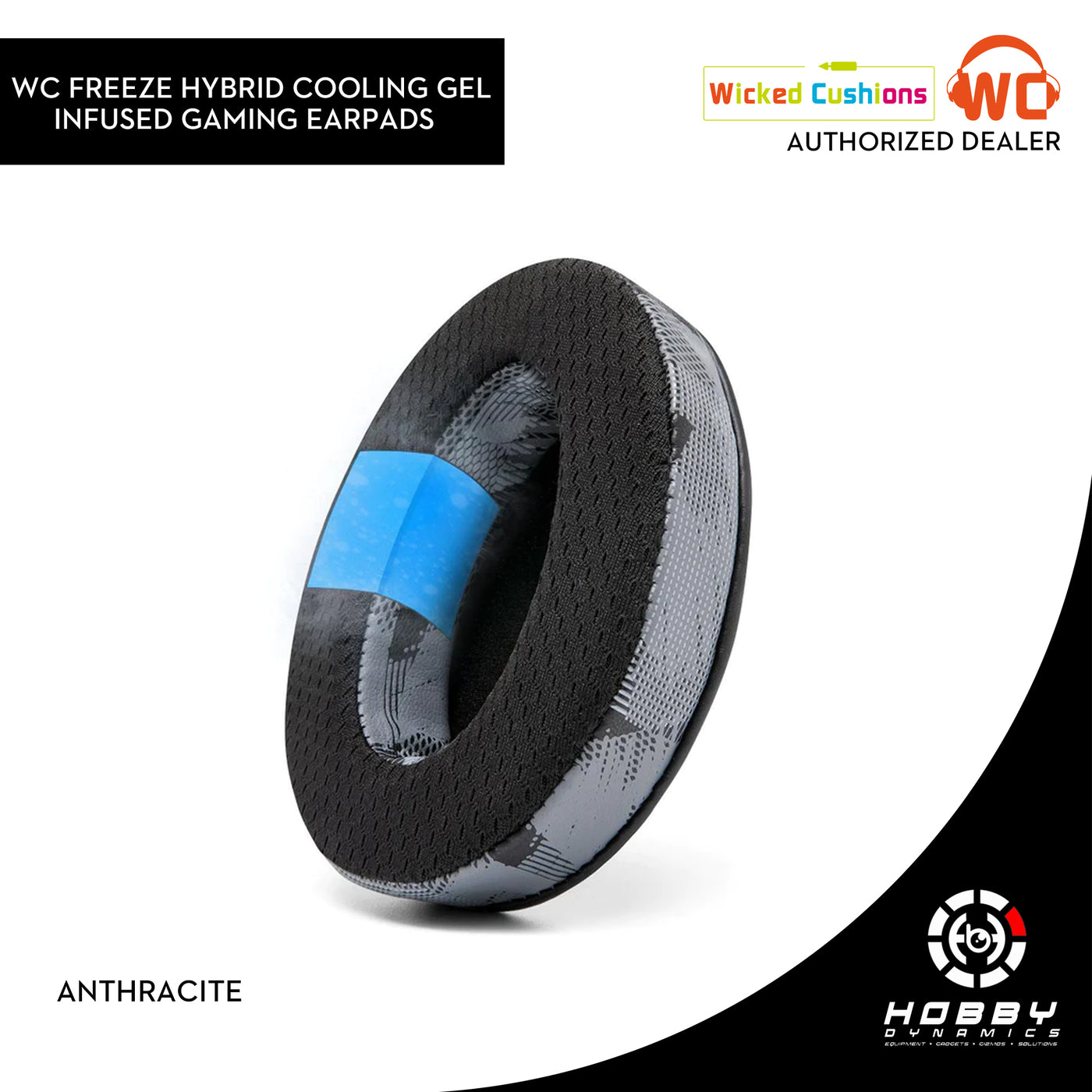 Wicked Cushions WC FreeZe - Hybrid Cooling Gel Replacement Earpads (For Audeze / Razer / Steel Series / Logitech / HyperX)