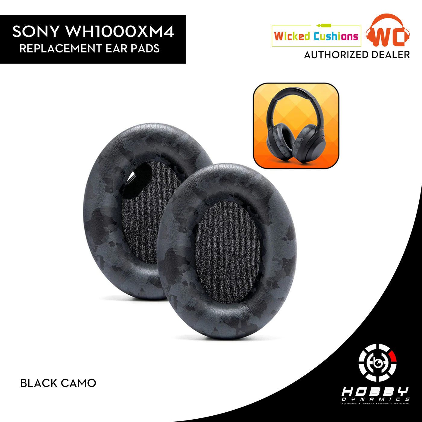Wicked Cushions Replacement Ear Pads For Sony WH1000XM4 Over-Ear Headphones